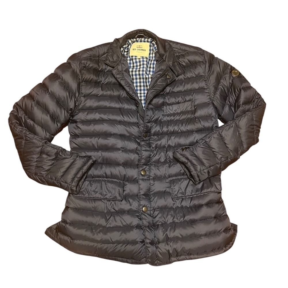 Ben Sherman Jacket Mens Size S Navy 90% Downs Quilted Puff Jacket